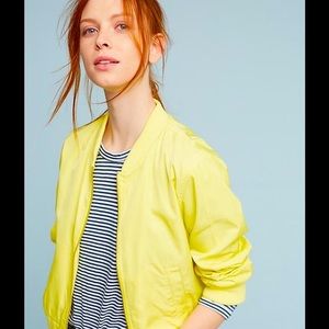 Anthropologie Yellow Juneworthy Bomber Jacket